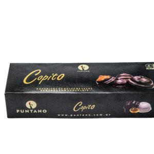 copito de dulce de leche PUNTANO chocolate negro y blanco